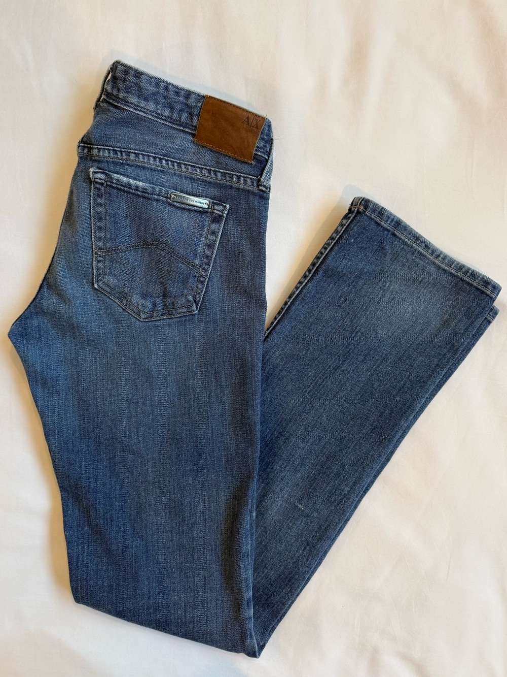 Armani Exchange Medium Wash Straight Jeans